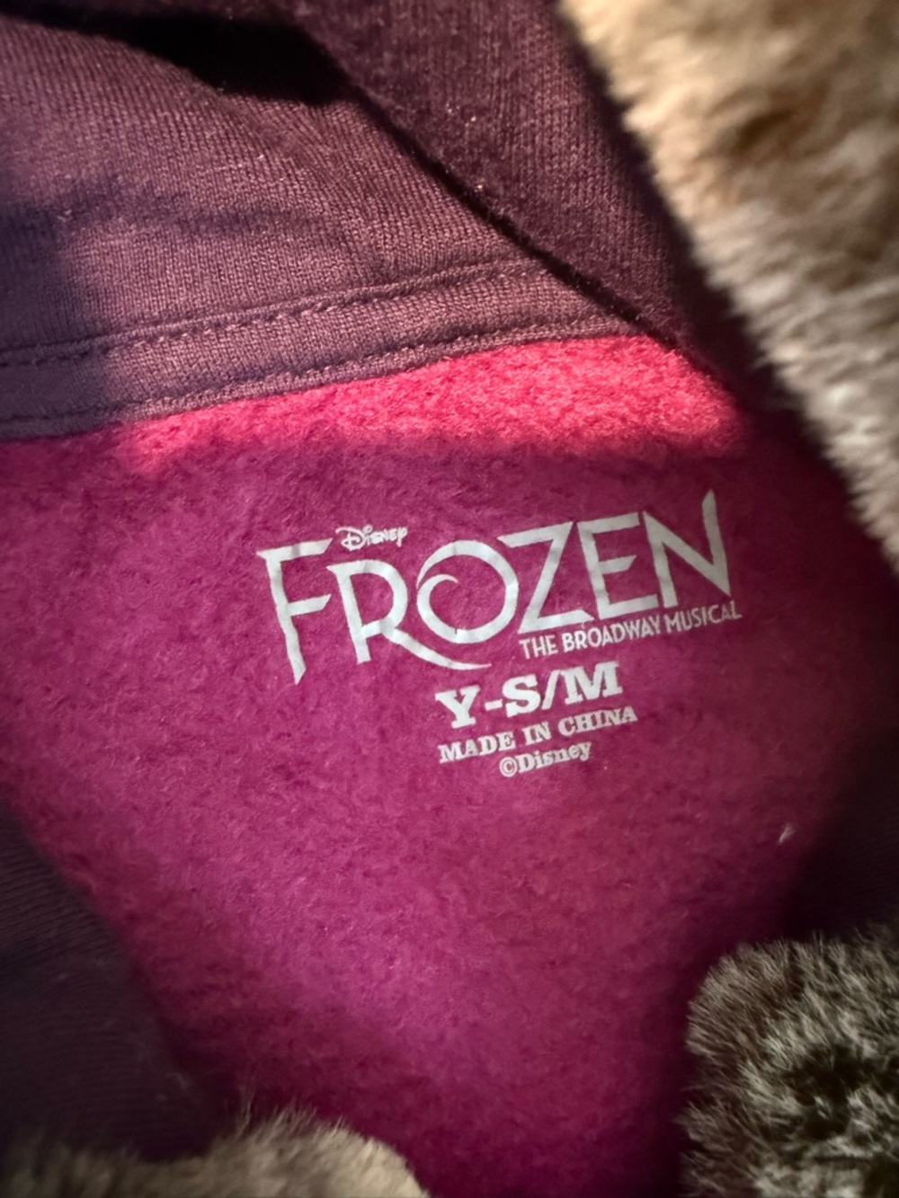 Disney Plum Hooded Cape with Faux Fur Trim - Picture 2 of 3